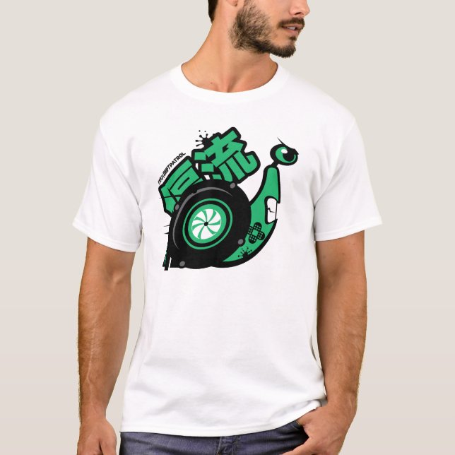 Camiseta Patrulha louca da tração - caracol de Turbo (Frente)