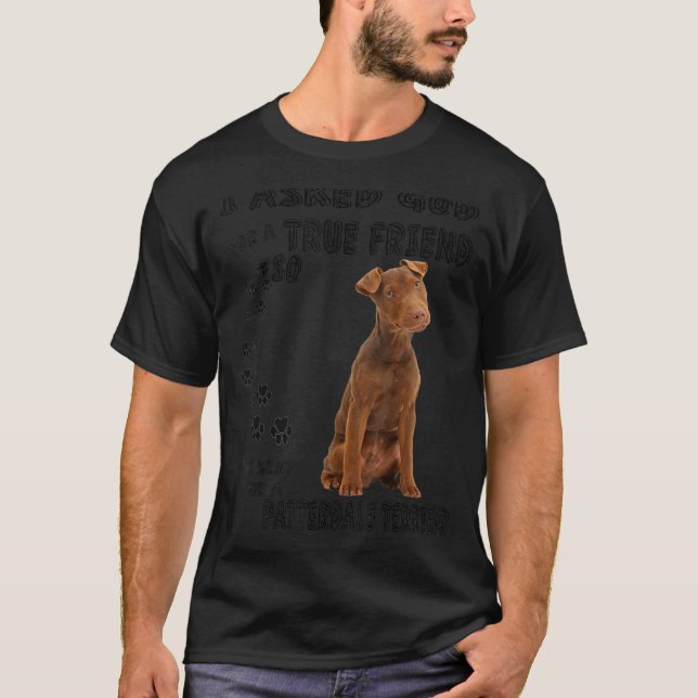 Camiseta Patterdale Terrier Cotação Mãe Pai Ter (Frente)