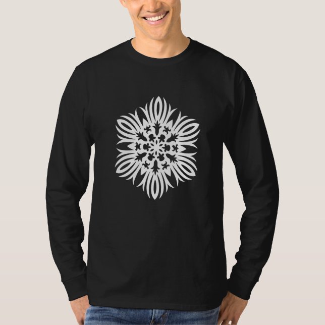 Camiseta Pattern Of A Snowflake Nr 9 (Frente)