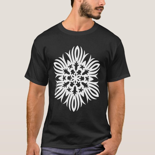 Camiseta Pattern Of A Snowflake Nr  9 (Frente)
