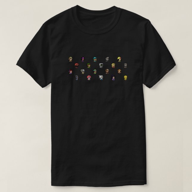 Camiseta Patterno de 2 Caracteres Ortográfico Clássico (Frente do Design)