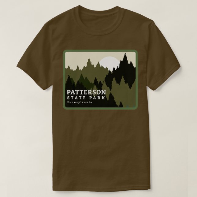 Camiseta Patterson State Park Pensilvânia Forest Sunrise (Frente do Design)