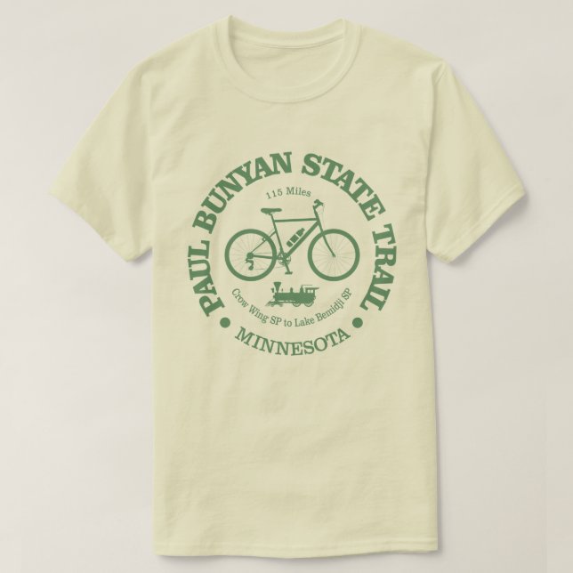 Camiseta Paul Bunyan Trail (ciclismo) (Frente do Design)