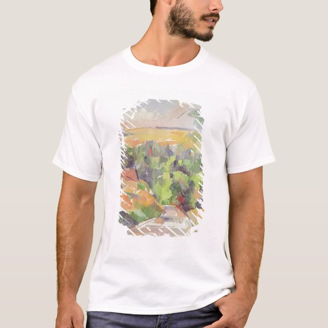 Camiseta Paul Cezanne | a curvatura na estrada, 1900-06 (Frente)
