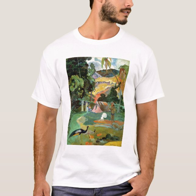 Camiseta Paul Gauguin| Matamoe ou Paisagem com Peacocks (Frente)