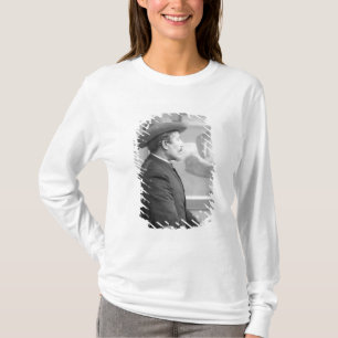 Camiseta Paul Gauguin na frente de suas canvas