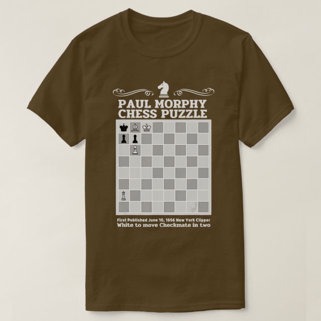 Camiseta Paul Morphy Quebra-cabeça Chess player (Frente do Design)