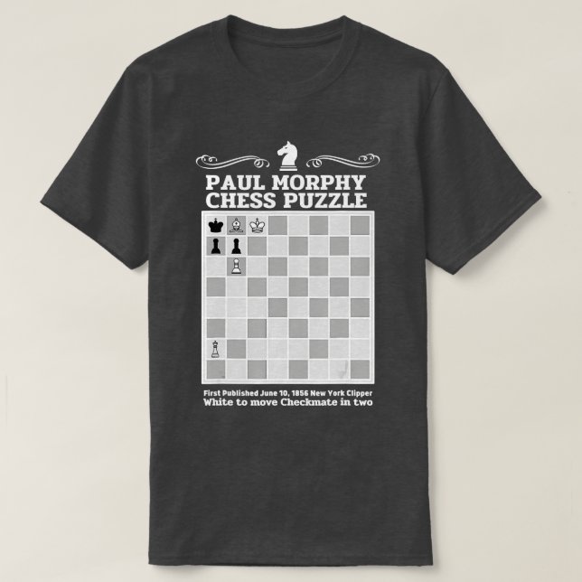 Camiseta Paul Morphy Quebra-cabeça Chess player (Frente do Design)