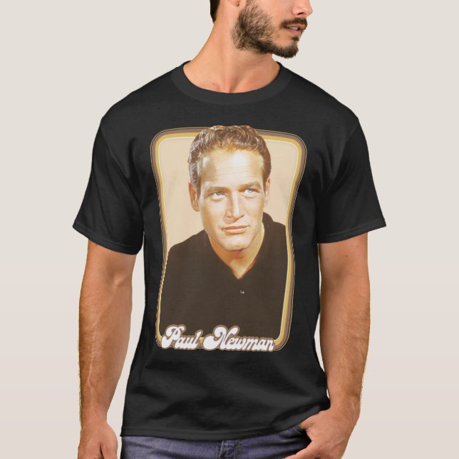 Camiseta Paul Newman Retro Aestético Fan Art Design (Frente)