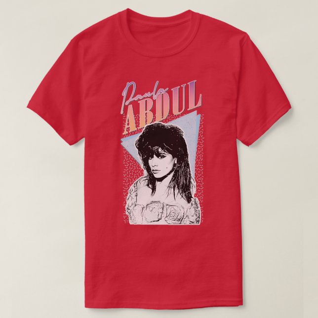Camiseta Paula Abdul 80s Vintage Design estético (Frente do Design)