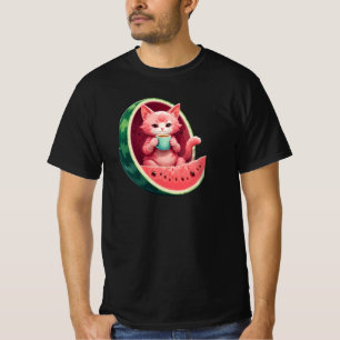 Camiseta Pausa para Café do Gato Melancia