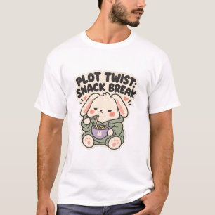 Camiseta Pausa para Lanche com Reviravolta no Enredo Bunny