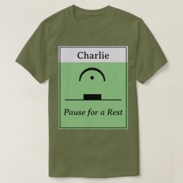 Camiseta Pausa Personalizada Descanso Humor Musical Música