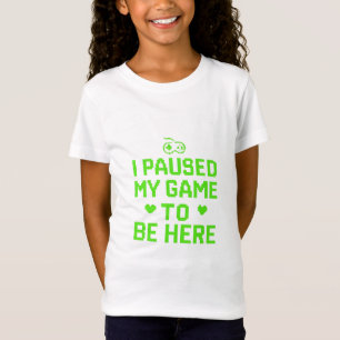 Camiseta Pausei Meu Jogo Arte Neon Pixel