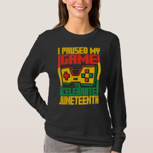 Camiseta Pausei Meu Jogo Comemorar Junteeth História Negra