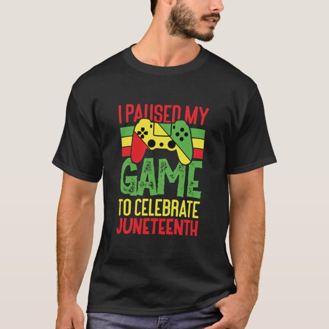 Camiseta pausei meu jogo para celebrar o dia 11 de junho (Frente)