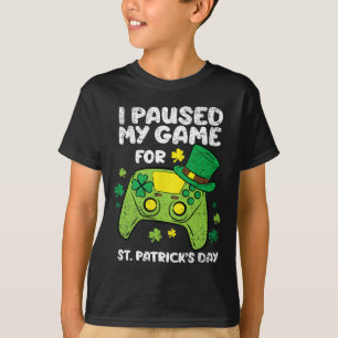 Camiseta Pausei Meu Jogo Por Dia de São Patrício De Xamroc