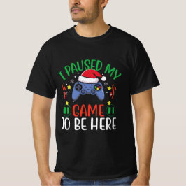 Camiseta pausei o meu jogo para estar aqui, o natal retrógr