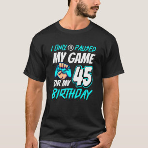 Camiseta Pauso Meu Jogo 45º Jogador de Aniversário