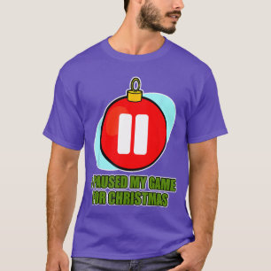 Camiseta Pauso meu jogo de Natal para jogador de jogos