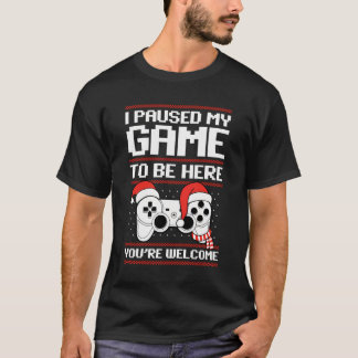 Camiseta Pausou O Meu Jogo Para Estar Aqui A Mostrar Vídeo 