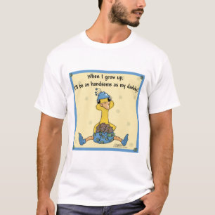 Camiseta Pavão do bebê considerável como o pai