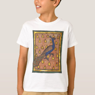 Camiseta Pavão do Bestiário Medieval c. 1270