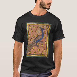 Camiseta Pavão do Bestiário Medieval c. 1270