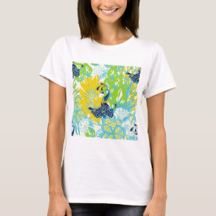 Camiseta pavão floral