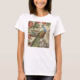 Camiseta pavão francês antigo