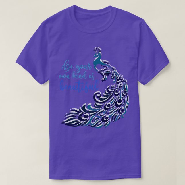 Camiseta Pavão-Pássaro Bonito (Frente do Design)