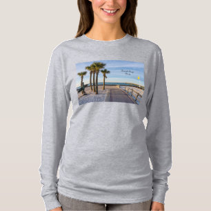 Camiseta Paved Walkway Para Pensacola Beach Long Sleeve