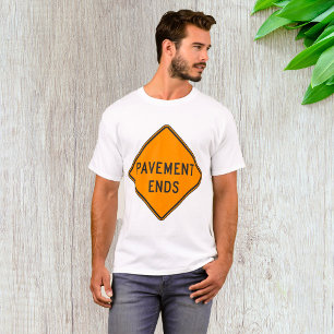 Camiseta Pavement Encerra Aviso de Tráfego de Sinais Rodovi