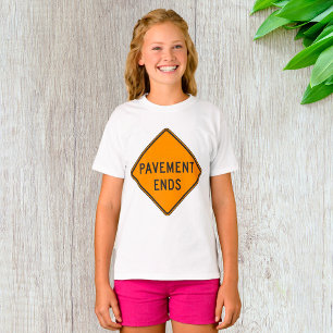 Camiseta Pavement Encerra Aviso de Tráfego de Sinais Rodovi
