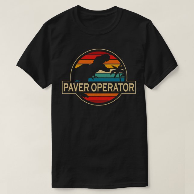 Camiseta Paver Operador Dinossauro (Frente do Design)