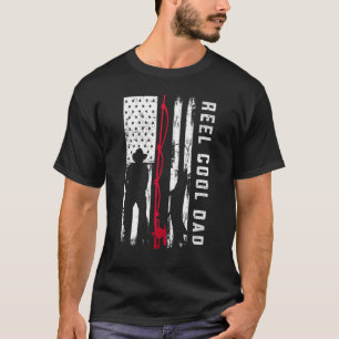Camiseta Pavilhão americano da pesca do Pai Legal da rola