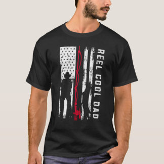 Camiseta Pavilhão americano da pesca do Pai Legal da rola