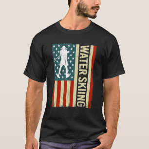 Camiseta Pavilhão Americano Esqui d'água EUA Homens Wat
