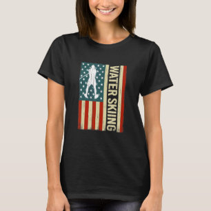 Camiseta Pavilhão Americano Esqui d'água EUA Homens Wat