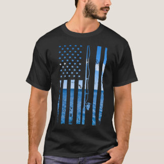 Camiseta Pavilhão Americano Peixe Pescador Funny Bass