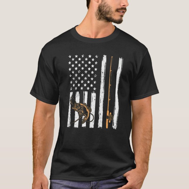Camiseta Pavilhão Americano Pesca na América Peixes M (Frente)