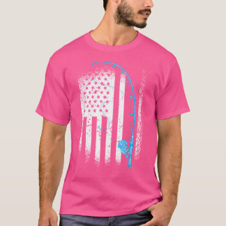 Camiseta Pavilhão Americano Pesca Patriótica Pescador