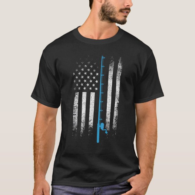 Camiseta Pavilhão Americano Pescando Peixes (Frente)