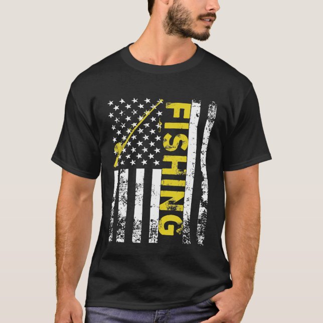 Camiseta Pavilhão Americano Rod USA Presente Patriótico (Frente)