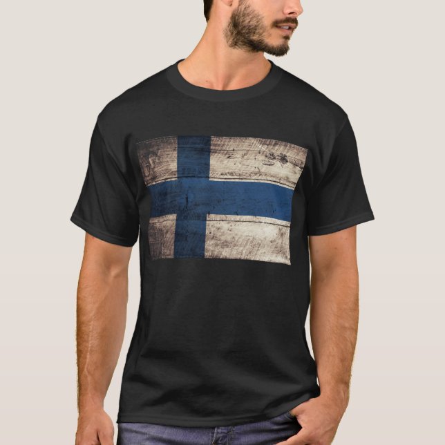 Camiseta Pavilhão da Finlândia da Madeira Antiga (Frente)
