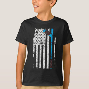 Camiseta Pavilhão de Hóquei no Gelo - Bandeira Americana