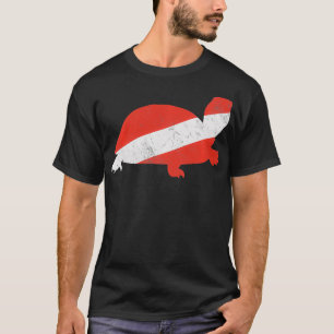 Camiseta Pavilhão de Mergulho de Tartaruga Marítima Scuba P