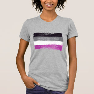 CAMISETA PAVILHÃO DE ORGULHO ASEXUAL PINTADO