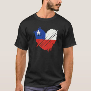 Camiseta Pavilhão do Chile Eu amo o Chile Está no meu DNA p