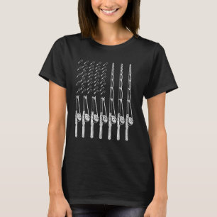 Camiseta Pavilhão dos Estados Unidos Pescador Patriótico Ho